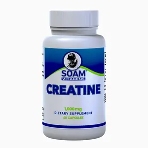 SoamCreatine x 60 Capsules - Creatine Supplement 1000 mg - 2 Capsules Daily - SOAM VITAMINS