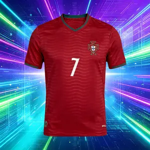 2026 Portugal Home And Away Red Green Black 7# Cristiano Ronaldo Short Sleeve Soccer Jersey Fans Version