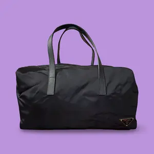 Pre-owned Nylon Shoulder Bags Prada Black Travel Two Way Boston Bag