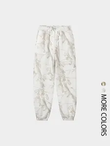 Men's Women's Fall Winter Camo Fleece Sweatpants, Loose-Fit Casual Pants, Elastic Waistband, Digital Print, Thick Fabric, Camouflage Sweatpants