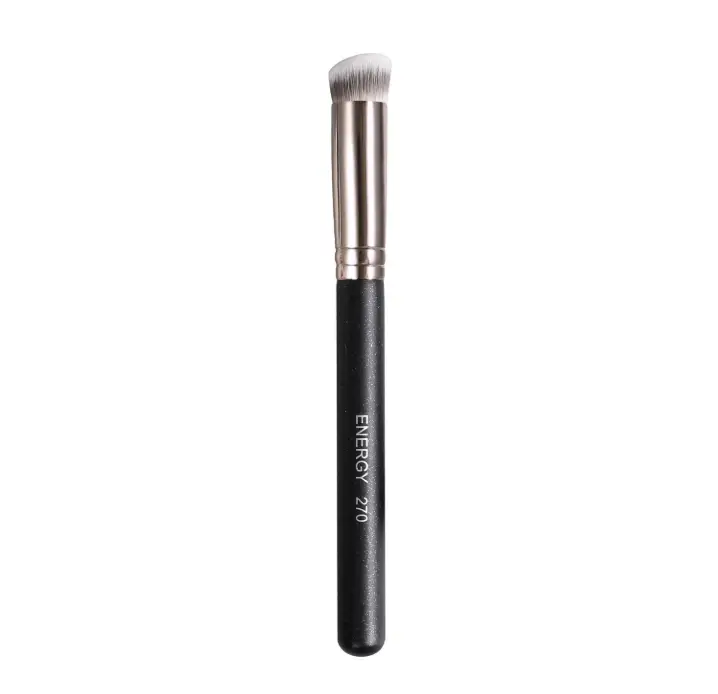 Concealer Brush Under Eye Mini Angled Flat Top Kabuki Nose Contour Brush for Concealing Blending Setting Buffing with Powder Liquid Cream Cosmetic Pro Small Makeup Foundation brushes 270