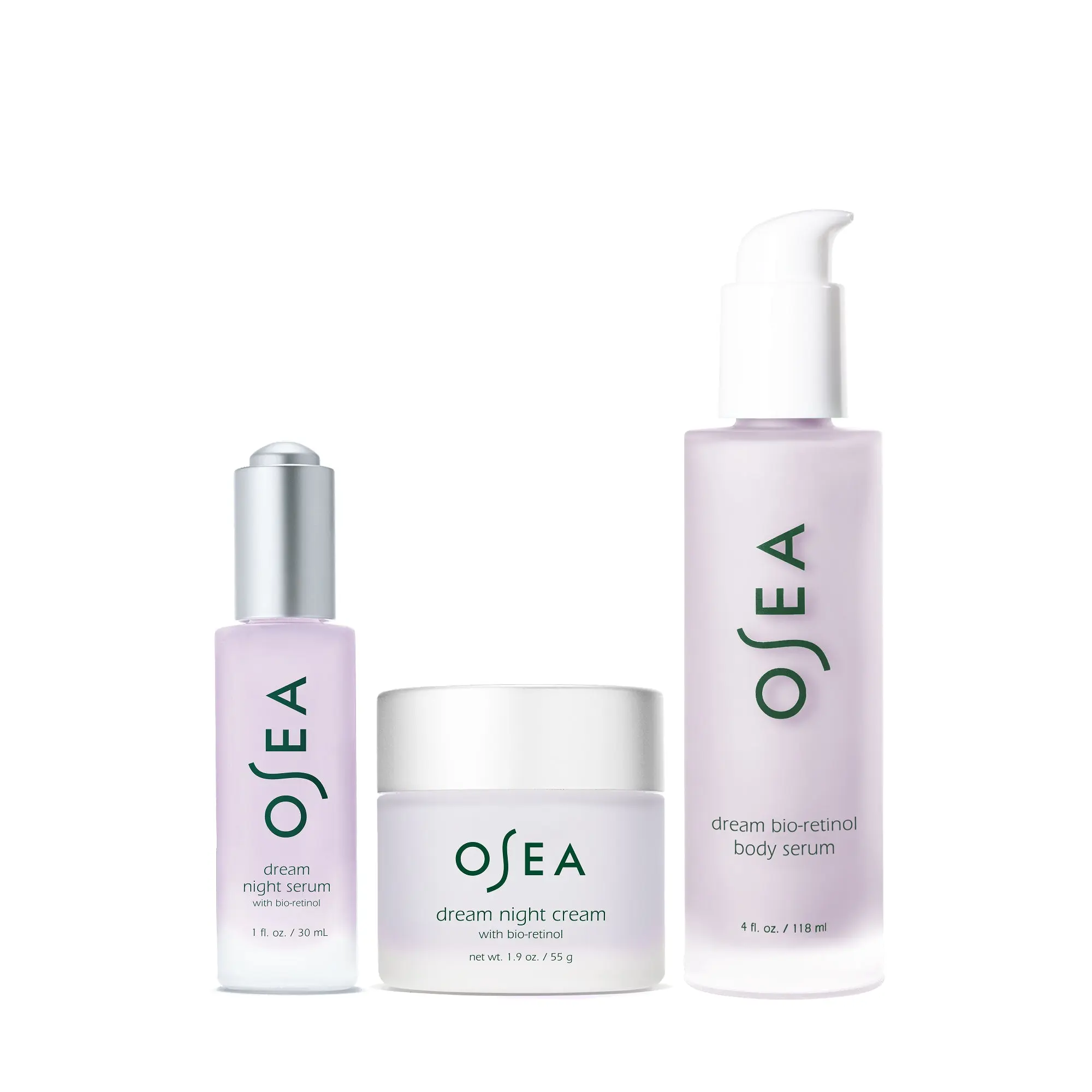 OSEA Dream Bio-Retinol Trio – Overnight Firming Skincare Set with Bio-Retinol, Peptides & Seaweed (Night Serum, Night Cream & Body Serum) OSEA Dream Bio-Retinol Trio – Overnight Firming Skincare Set with Bio-Retinol, Peptides & Seaweed (Night Serum, Night Cream & Body Serum)