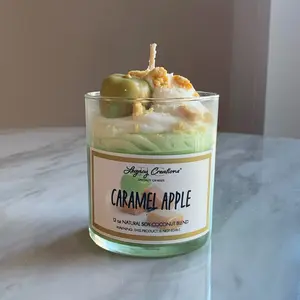 Caramel Apple Dessert Candle, Realistic Wax Scented Candle for Home Decor
