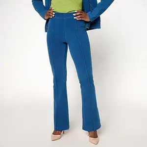 DG2 by Diane Gilman Knit Flex Pull-On Pintuck Bootcut Pant
