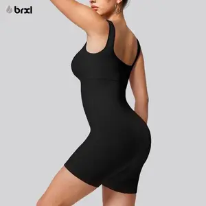 BRXL Seamless Square Neck Shapewear Romper, Bra, Light,summerwins