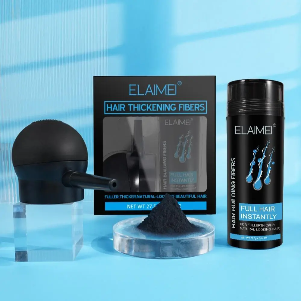 Hair Thickening Fiber Set, 2 Counts/set Hair Thickening Fiber & Spray, Professional Hair Styling Product for Men & Women, Thicker Fuller Hair, Thicker Looking Hair, Visibly Thicker Hair