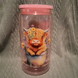 16oz pink plastic tumbler