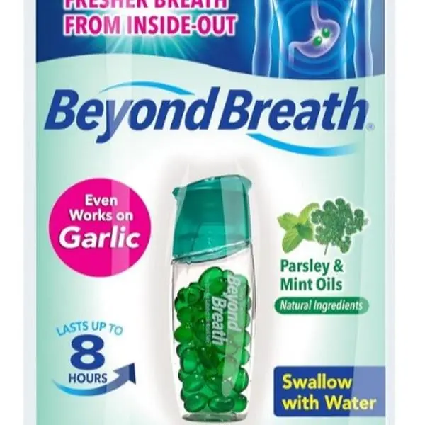 Breath Freshening Capsules, Fresher Breath From Inside-Out, Even Works On Bad Breath From Garlic, Lasts Up To 8 Hours, 50 Capsules