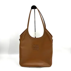 Pre-owned miu miu Nappa Ivy Bag Caramel Tote Bag