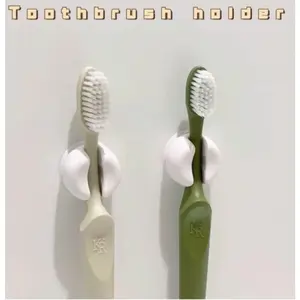1/5 Bathroom Accessories PCS Toothbrush Holder Suction Cup Multi-Function Hook Wall Storage Bathrooms Shower Organizer Supplies