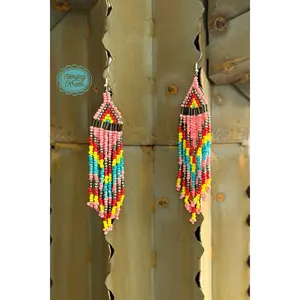 Sterling Kreek Tiger Lily Seed Bead Earring