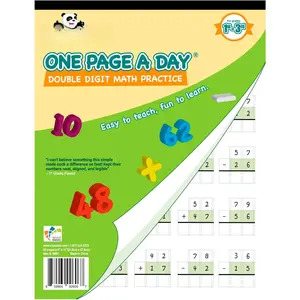 One Page A Day Double Digit Math Problem Workbook for 1st Graders, 2nd Graders, and 3rd Grade Simply  Off On Page a Day For Math Repetition Exercise! Addition and Subtraction Workbook