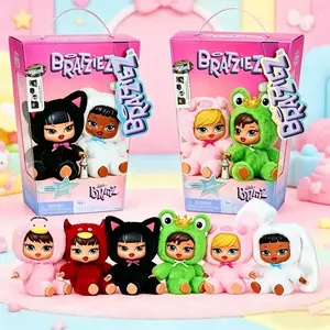 Hot! Genuine Mga Bratz Bratziez Keychain Blind Box Bunny Outfit Anime Figure Black Cat Outfit Mystery Box Model Ornament