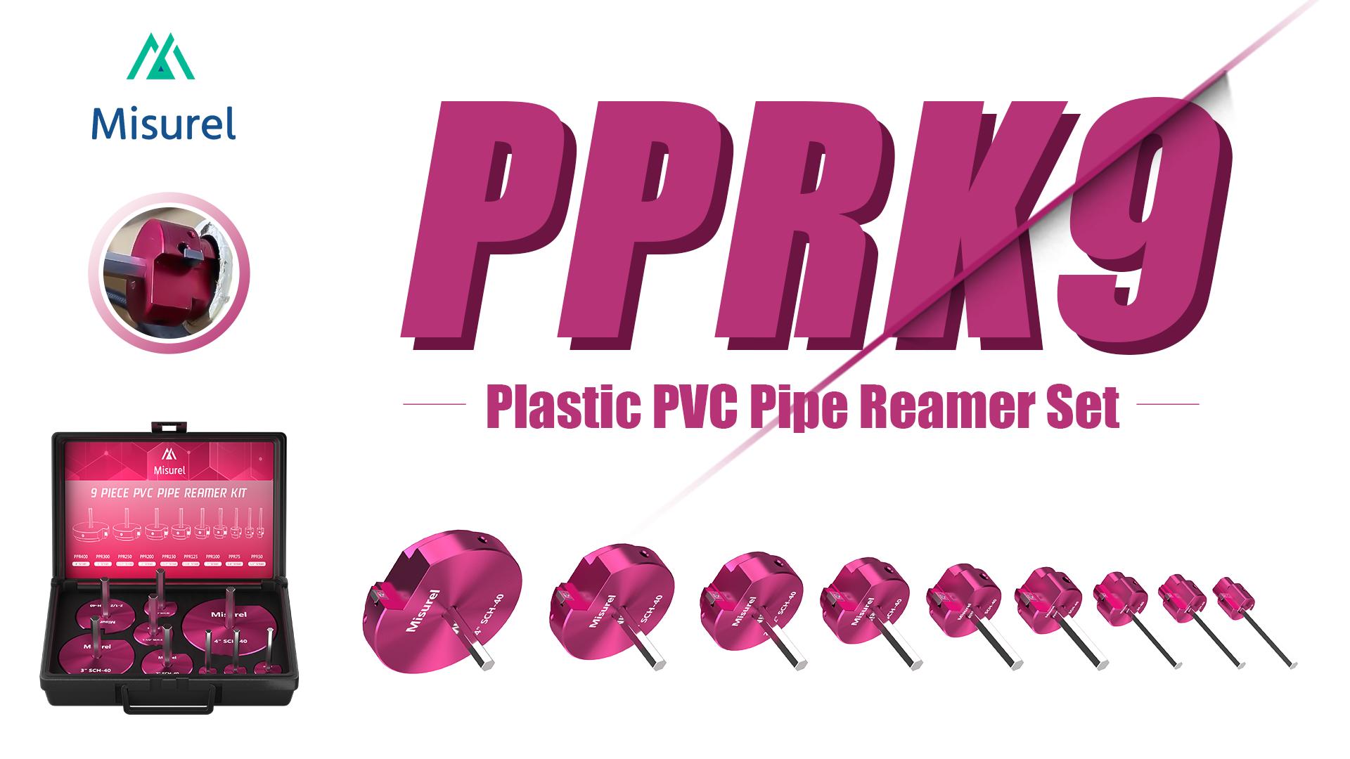9 Pcs PVC Pipe Reamer Kit With 1/2 inch, 3/4 inch, 1 inch, 1-1/4inch, 1-1/2inch, 2inch, 2-1/2inch, 3inch, 4inch, PVC Fitting Saver, PVC Reamer, Aluminum PVC Socket Saver for SCH40 PVC CPVC ABS Pipe Pipe Expander Heads