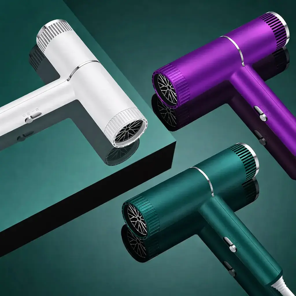 High-Speed Ionic Hair Dryer, Professional Salon Blow Dryer with Negative Ions, Fast Drying Low-Noise Hairdryer, Hot & Cold Wind, Intelligent Temperature Control, Lightweight Anti-Frizz Smooth Hair Styling Tool for Women, Home & Travel Use