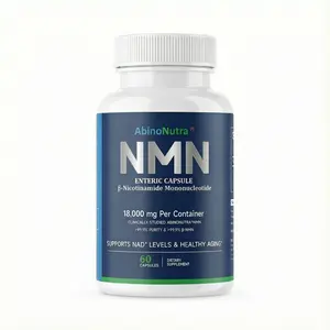 AbinoNutra NMN Capsules, NAD+ Support Supplement, 600 mg Per Serving, Non GMO, Gluten Free