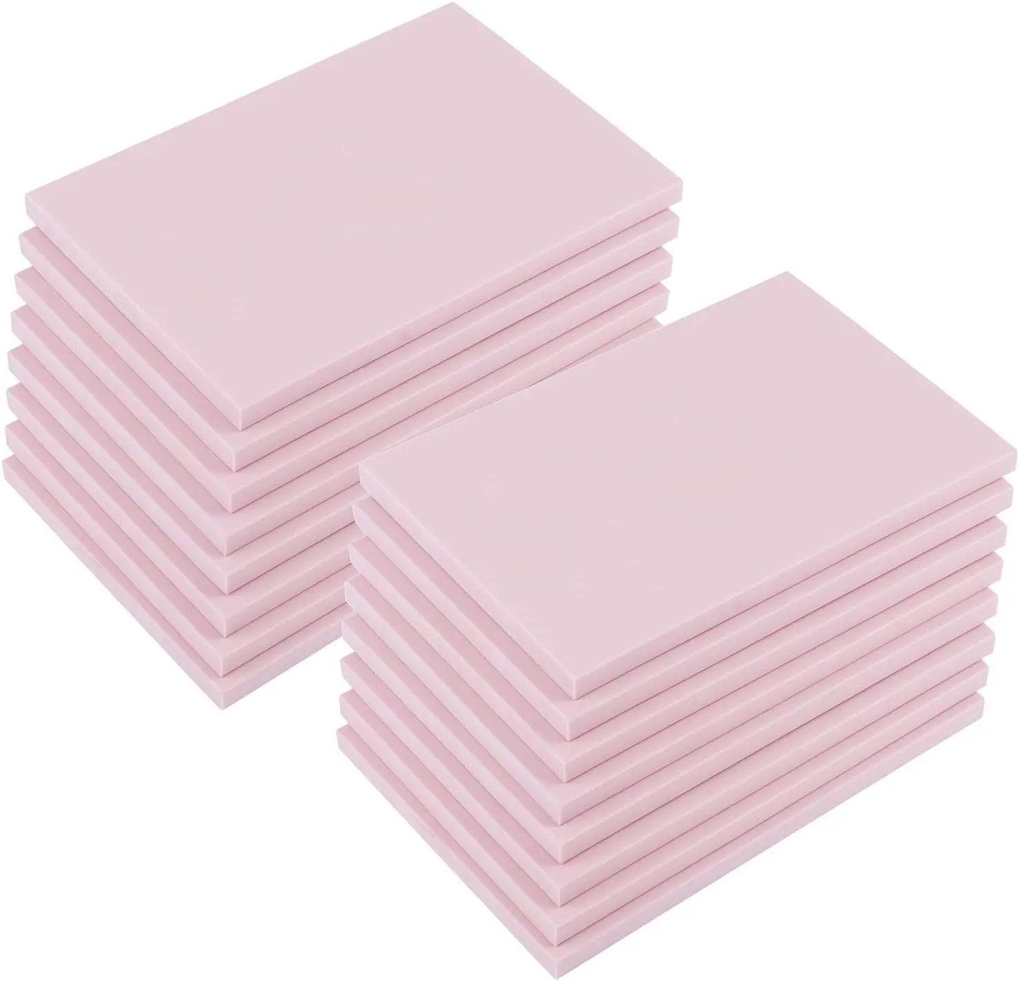 16 Pack Rubber Stamp Carving Blocks, 4 x 6 Inches Soft Linoleum Block for Beginners and Professional Engraving Printing, Stamp Making, Pink