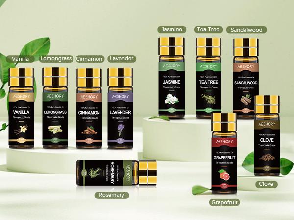 Essential Oils Set - 20x5ml Pure Aromatherapy Essential Oils Kit for Diffuser, Humidifier, Aromatherapy, Massage, Skin & Hair Care - Lavender, Tea Tree, Eucalyptus, Sandalwood, Peppermint, Rosemary