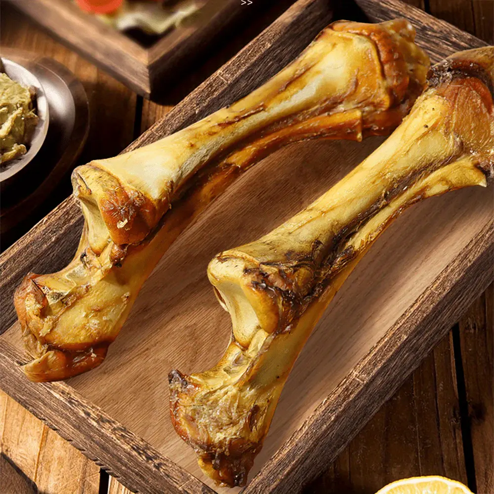 1/2 Pack-2/4 Count x 70-110g Beef Flatbone, Natural Ingredients, Natural Dog Treats, Healthy, Easily Digestible, Dog Chews Long Lasting, And High Protein, Low Fat, Perfect Training Reward Snack For Small, Medium and Large Dogs