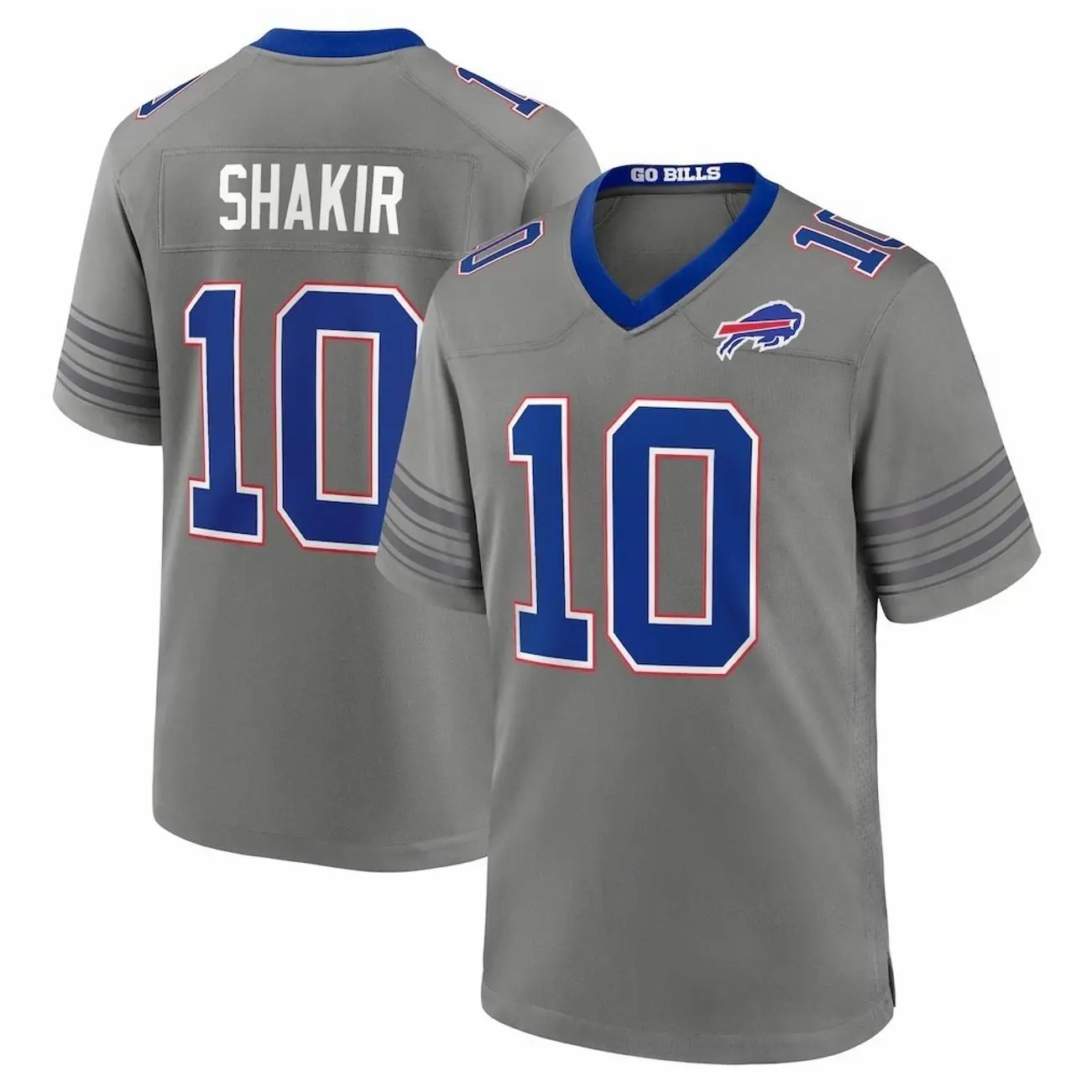 Unisex Football Buffalo Shakir 10 Nickel City Game Jersey - Gray New 2026