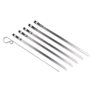 RSVP Set of 6 Endurance Stainless Steel Flat Skewers