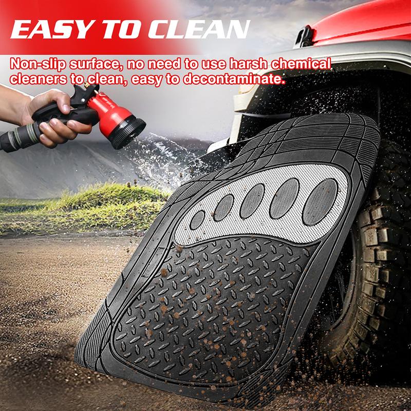 TPE Floor Mats Fit for Honda Accord Sedan&Honda Civic /Sedan Hatchback,Honda CRV/HRV,Honda Pilot, All Weather Waterproof Durable Non-slip Mats, Car Accessories Autos Automotive