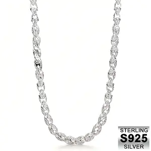 925 Sterling Silver Plated Elegant Chain Necklace for Women & Men – Gorgeous Silver Color Dainty & Sturdy 5MM Chain in 19.68/23.62Inch Lengths