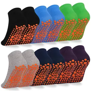 TPHON 6 Pairs Non-Slip Toddler Socks Boys Girls Grip Ankle Sticky Socks Anti-Skid Sock for 2-13 Years Kids