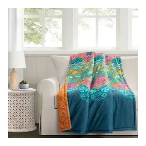 Lush Decor Boho Chic Reversible Throw Single 50X60