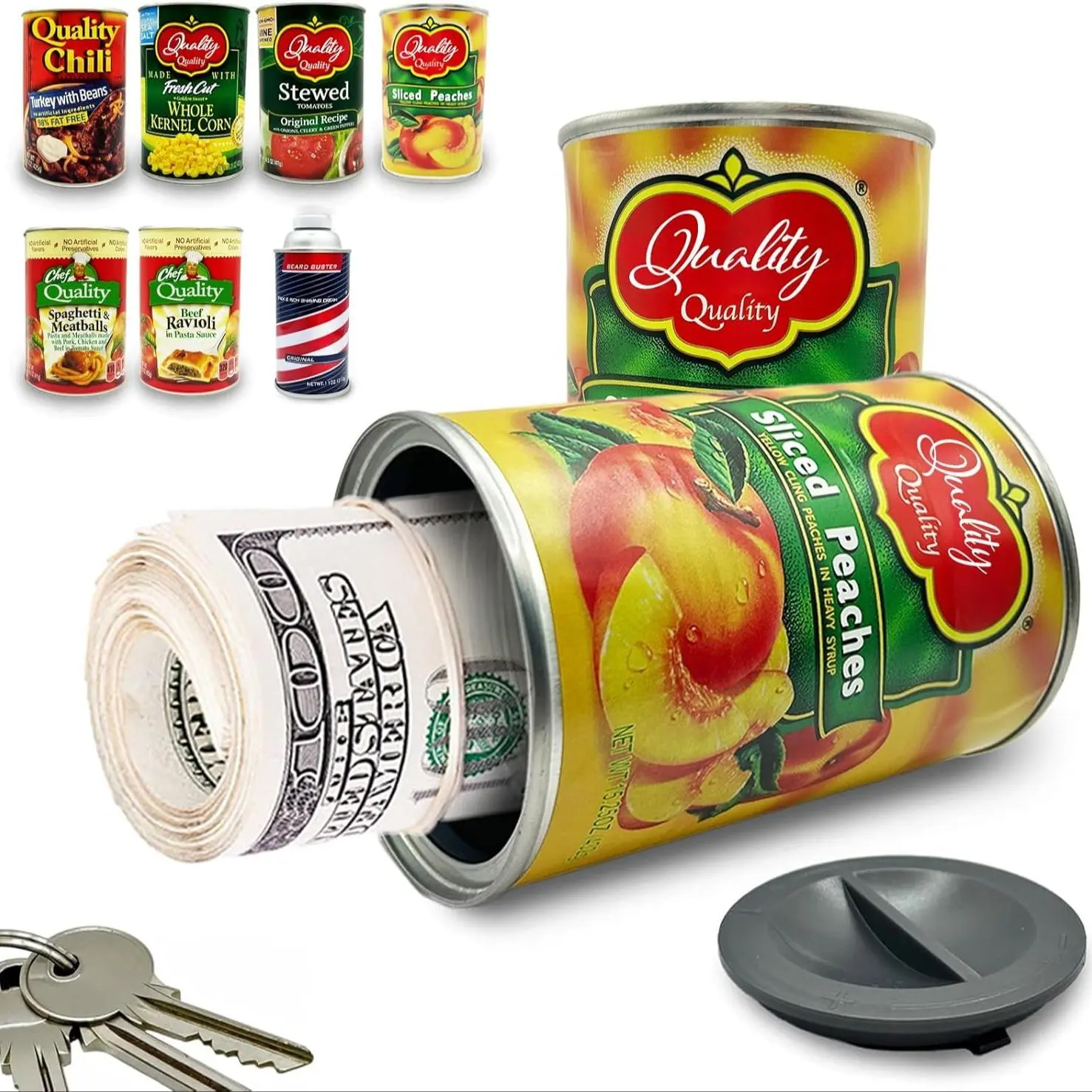 Food Can Safe, 1pc Hidden Safe Compartment Diversion Safe, Secret Stash Hiding Container, Kitchen Cupboard Hide Cash Hidden Container, Money Safe Box, Home Security Safe, Safe Storage