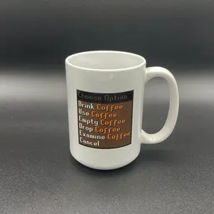 [Sale Up To 50%] OSRS Coffee Menu Mug, Old School RuneScape 11oz 15oz Ceramic Mug