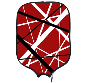 Eddie VH - Frankenstrat - Pickleball Paddle Cover with Side Mesh Pocket and Hand Strap