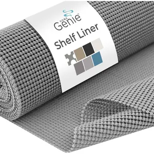Shelf Drawer and Cabinet Liner, Durable with Strong Grip, 12 in x 20 FT, Non Adhesive Liners Protect Kitchen Cabinets and Cupboard, Pantry, Bathroom Drawers and Shelves, Desks, Soft Gray