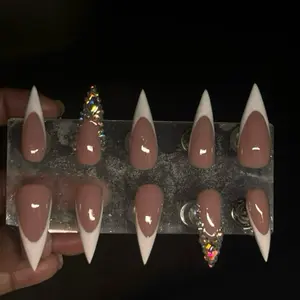 French stiletto w/ rhinestones