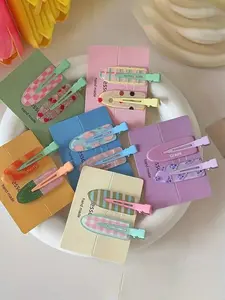 12-Piece Dopamine Fruit Hair Clip Set for Women, Colorful Sweet Summer Clips, Super Cute Clips, No-Crease Styling, Makeup & Daily Wear, Hair Decor
