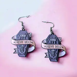 Pretty Dead Coffin Earrings