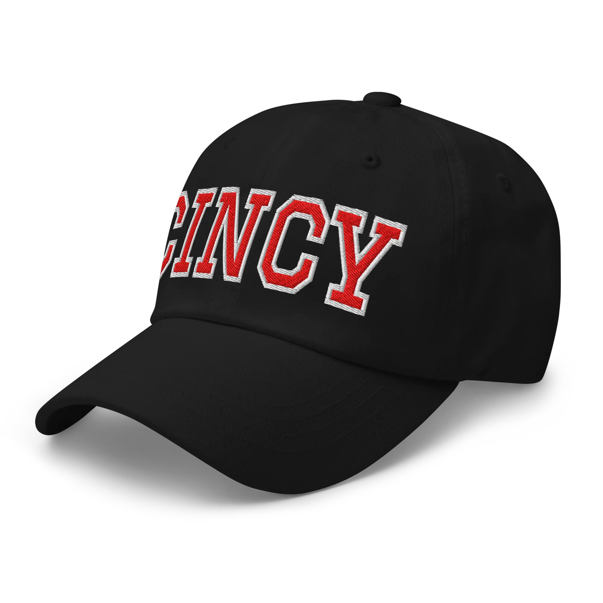 RIVEMUG NX Cincy Embroidered Curved Bill Cap Relaxed Fit Low Crown - Adjustable Cincinnati Hat
