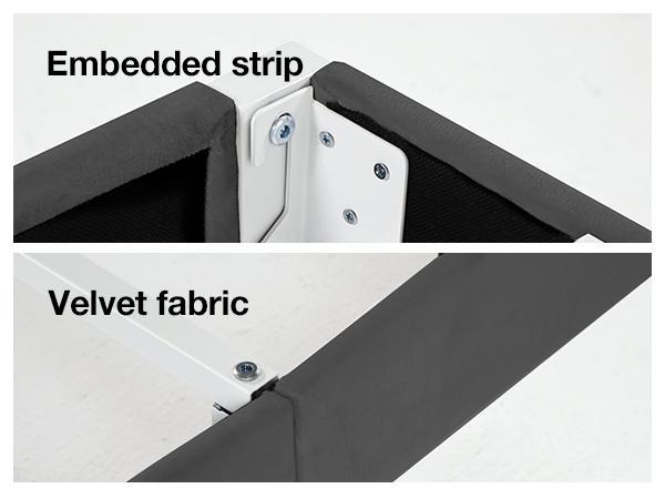 Bed Frame Upholstered Platform Full/Queen/King Bed Frame with Adjustable Headboard, Strong Weight Capacity, No Box Spring Needed, Easy Assembly, Grey Modern Unique Bedroom Furniture