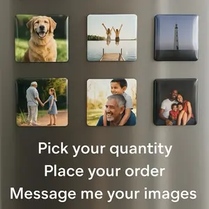 Custom Fridge Magnets - Personalized Photo Magnets - Pick Your Quantity & Place Your Order - Message Me Your Images Decor 9 Pack