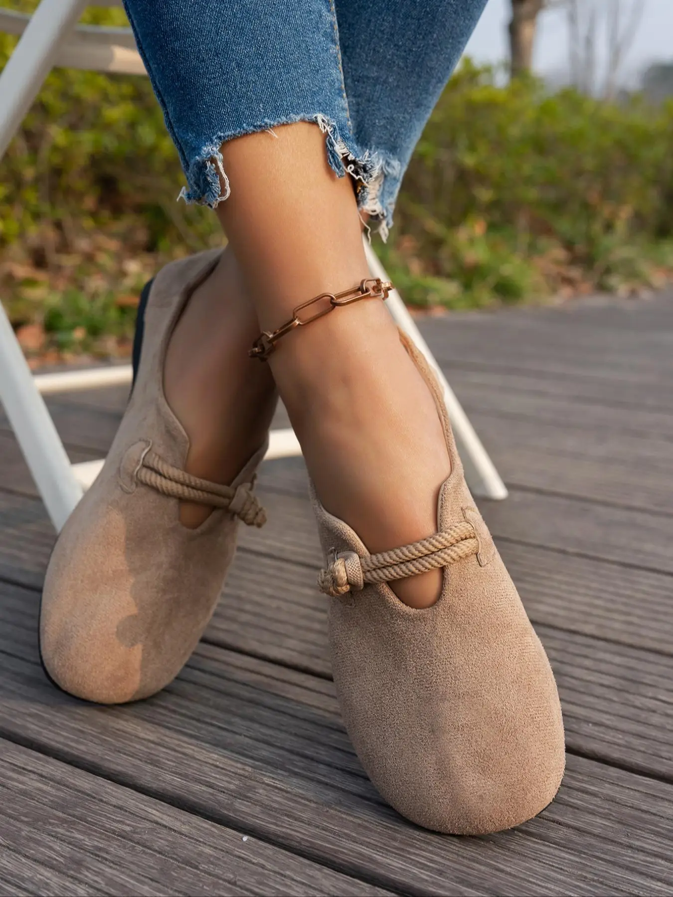 Women's Solid Color Ballet Flats, Casual Comfortable Flat Shoes for Daily Wear, Lightweight Breathable Shoes for Women & Girls, Running