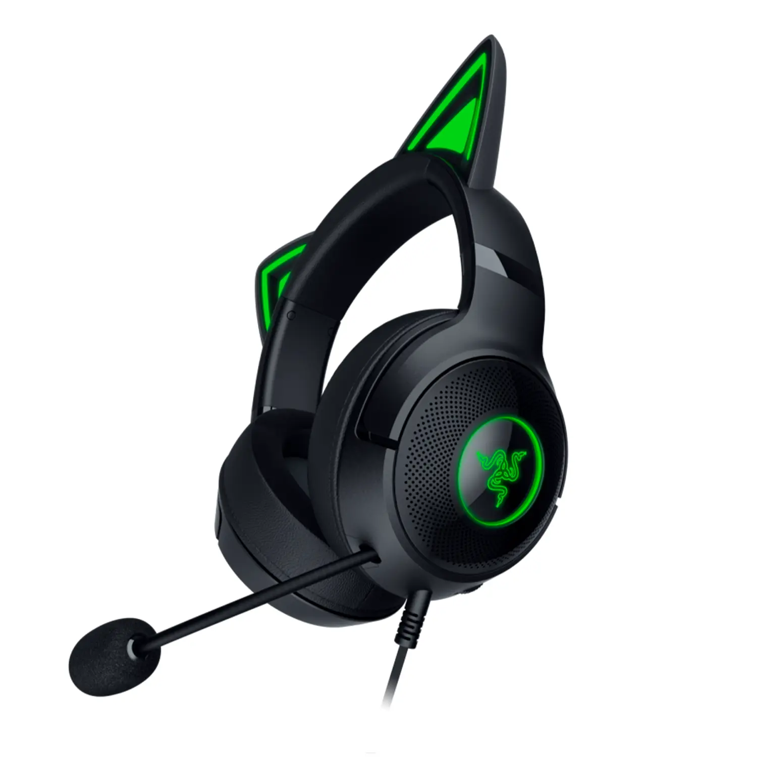 Razer Kraken Kitty V2 - Wired RGB Gaming Headset with Chroma Kitty Ears, Cute Gaming Headphones for PC Streaming and Gaming