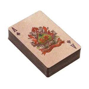 Champagne Rose Pink Luxury Diamond Playing Cards Waterproof Poker Deck for Family Game Night Party and Gifts