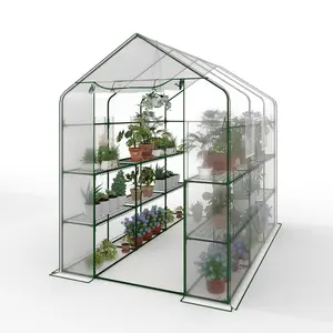 85"x56"x77" Heavy Duty Walk-in Greenhouse, 6 Shelves, UV-Resistant, Weatherproof Tent with Mesh Vents - Easy Assembly for Garden