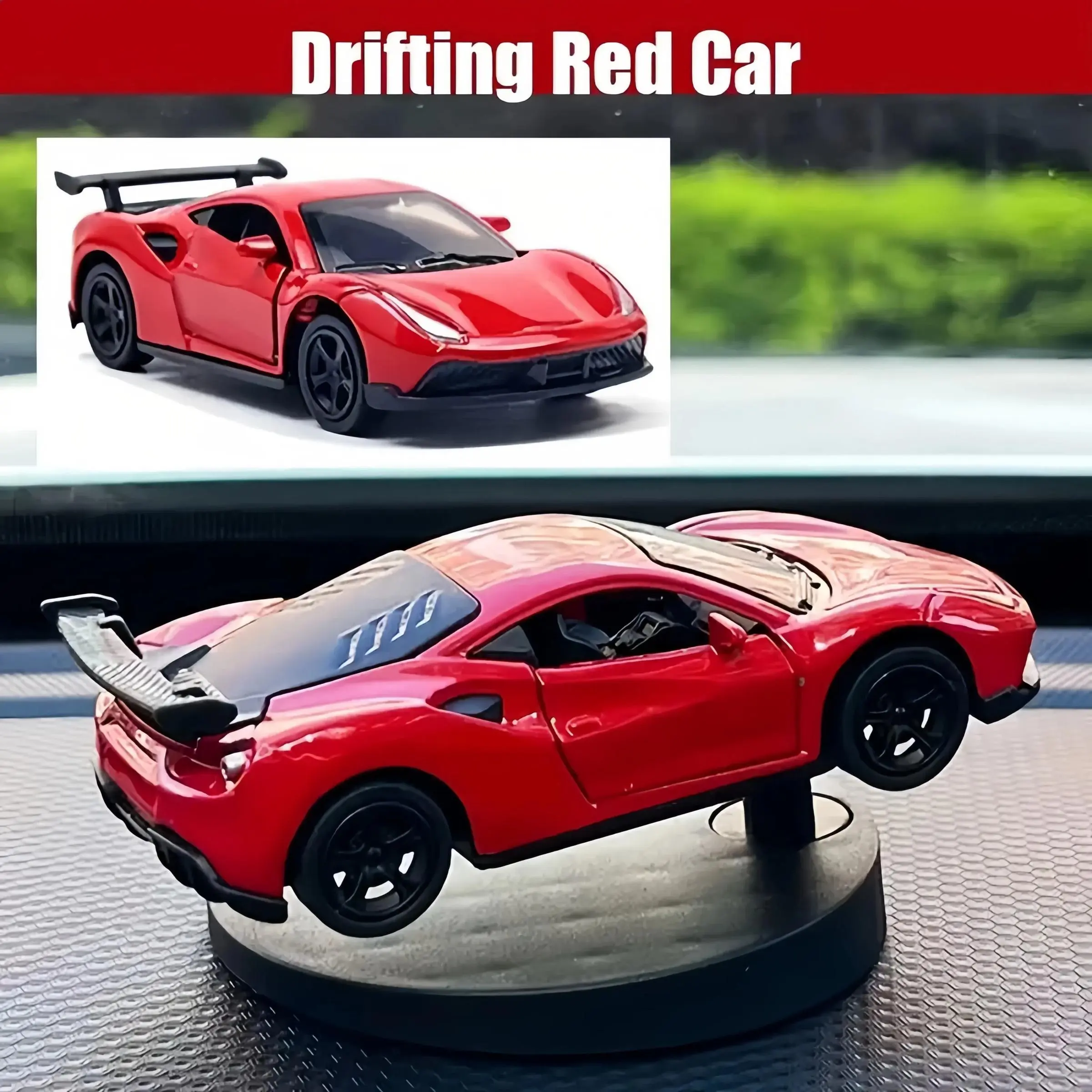 Aluminum Drift Car Dashboard Decorative Piece, Car Interior Decorative, Automotive Decoration, Realistic Style, Universal Compatibility, Durable Iron Structure, Ideal for Car Enthusiasts
