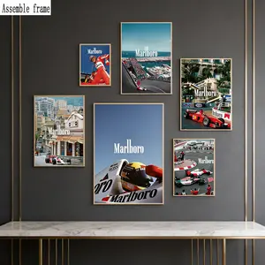 Vintage F1 Monaco Grand Prix Posters Set of 6, Schumacher Championship Moments, Classic Racing Art, Ideal Gift for Car Enthusiasts