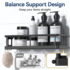 Bathroom Storage Rack Set of 6, Iron Art Wall Hanging, Hotel Bathroom Wall Organizer, Space Saving Display Shelves, Shower Rack