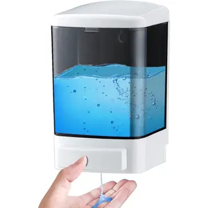 1000ml (33.8oz) Manual Wall Mounted Soap Dispenser for Kitchen Bathroom Commercial, Fits Liquid Soap Shampoo Gel for Hotel Restaurant Home Use