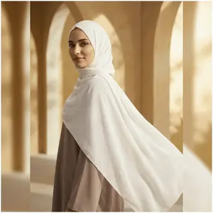 Whispering Breeze™ Crinkle Chiffon Hijab - Cream