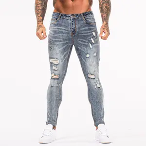 GINGTTO Men's Skinny Jeans Ripped  Slim Fit Stretch Tapered Leg Fashion Comfort Denim Pants