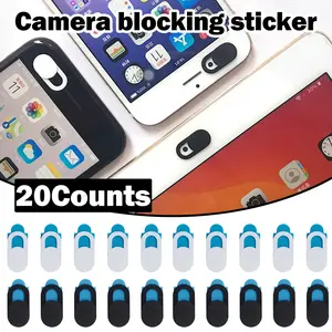 20 Counts Webcam Cover Slide Ultra-Thin Laptop Web Camera Cover Compatible with MacBook,Laptop,PC,Computer,iMac,iPad, iPhone. Web Blocker Protect Your Privacy and Security 10Black 10White